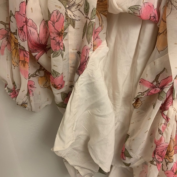 Anthropologie The Somerset by Maeve Mini Dress Long Sleeve XL Floral Dress Boho - Picture 8 of 14